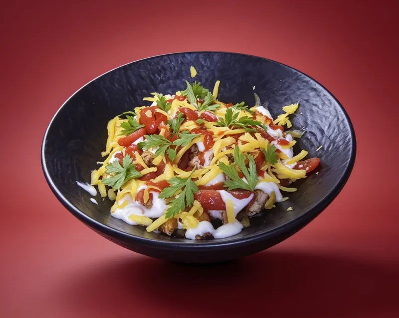 Bol Lord of Fries garni de fromage, sauces et persil